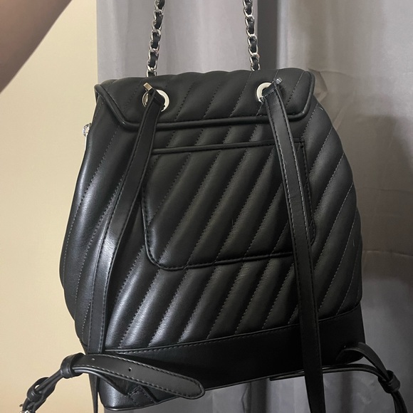 Michael Kors Rose Quilted Backpack with silver hardware - Picture 3 of 4